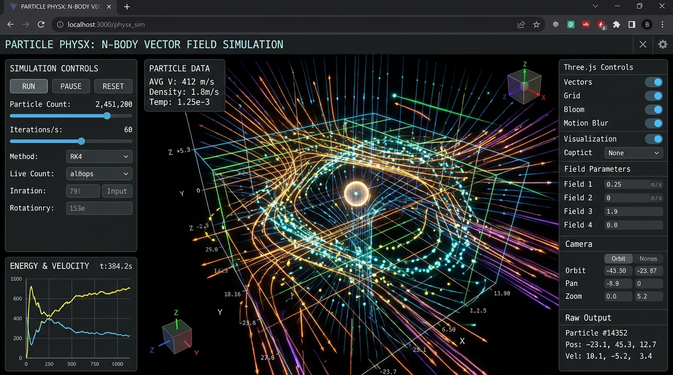 Interactive 3D WebGL Physics Simulation